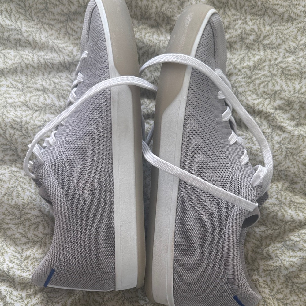 Rothy's Light Gray Knit Lace-Up Sneakers - Picture 5 of 5